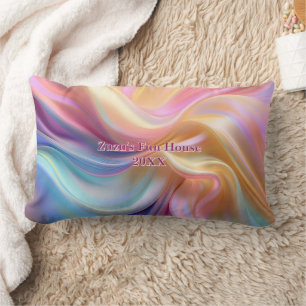 Colourful Pastel Silk Lumbar Pillow