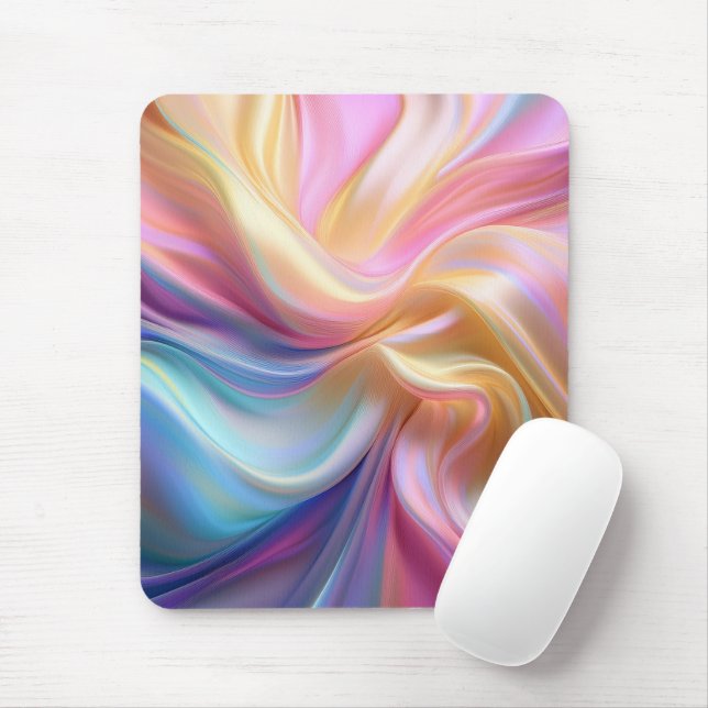 Colourful Pastel Silk Mouse Pad (With Mouse)