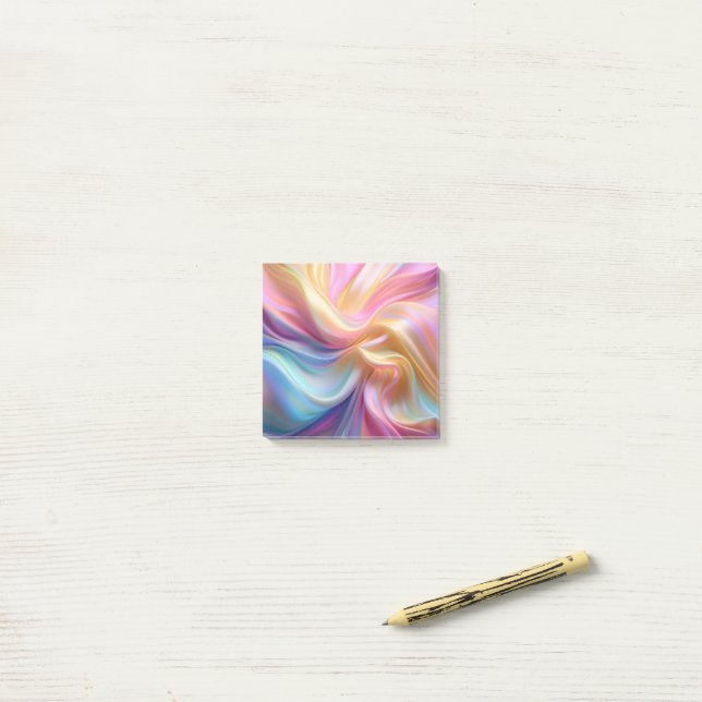 Colourful Pastel Silk Post-it Notes (On Desk)