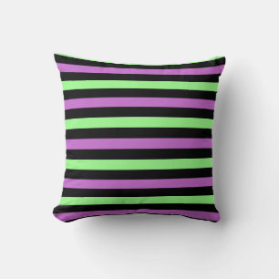 Colourful Pastel Stripe Pattern Throw Pillow