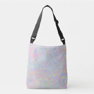 Colourful Pastel Swirly Trippy Acid Trip Rainbow Crossbody Bag