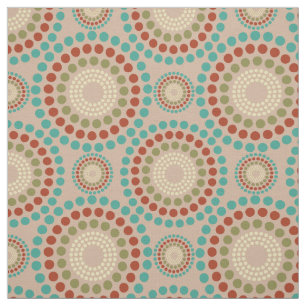 Colourful Pastel Tones Circles Geometric Pattern 2 Fabric