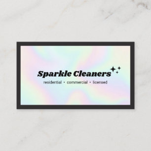 Colourful Pastels House Cleaner Service Stars Business Card