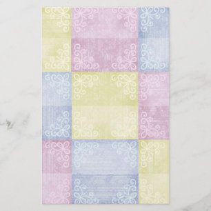 Colourful Pastels Patchwork Stationery