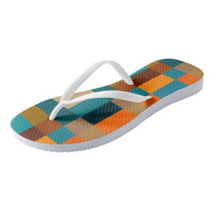 Colourful patchwork 2 flip flops