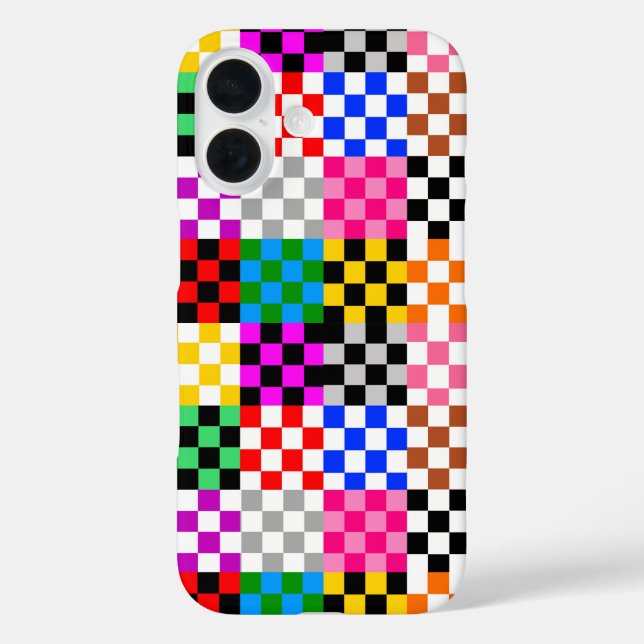 Colourful Patchwork Chequered Pattern Design  Case-Mate iPhone Case (Back)