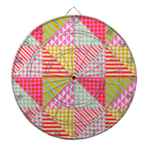 Colourful Patchwork Game Room Bar Dartboard