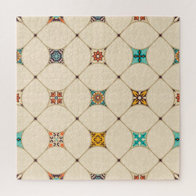Colourful Patchwork Islam Arabic Tile Jigsaw Puzzle (Vertical)