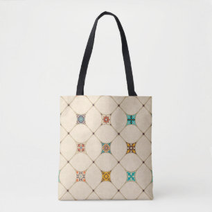 Colourful Patchwork Islam Arabic Tile Tote Bag