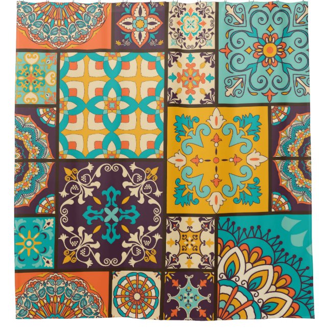 Colourful Patchwork Islamic Tile Seamless (Front)