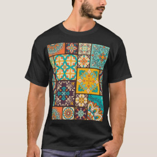 Colourful Patchwork Islamic Tile Seamless T-Shirt