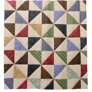Colourful Patchwork Quilt: Flower Texture.