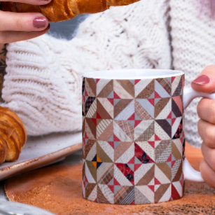 Colourful Patchwork Quilt Pattern Elegant  Coffee Mug