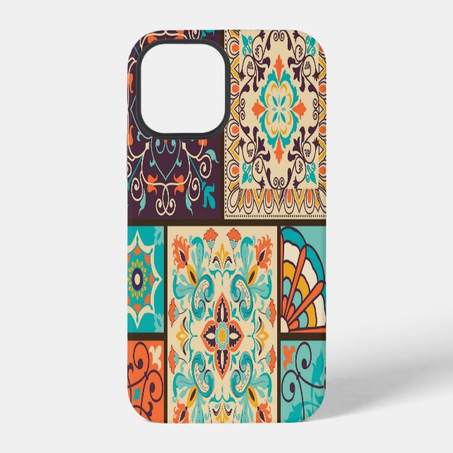 Colourful patchwork tile: Islamic motifs. iPhone Case (Back)