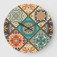 Colourful patchwork tile: Islamic motifs.