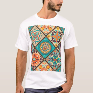 Colourful patchwork tile: Islamic motifs. T-Shirt
