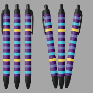 Colourful Pattern Back To School Black Ink Pen