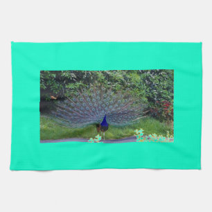 Colourful Pattern Bird Peacock Art Indian Destiny Kitchen Towel