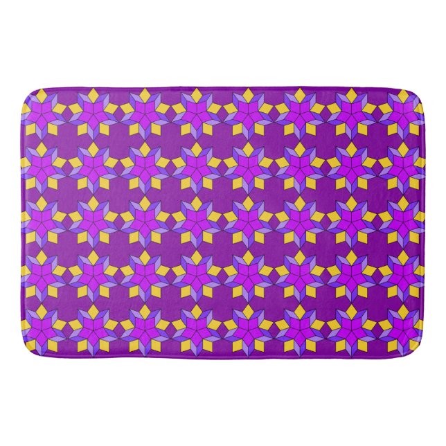 Colourful pattern bright spot in interior bath mat (Front)