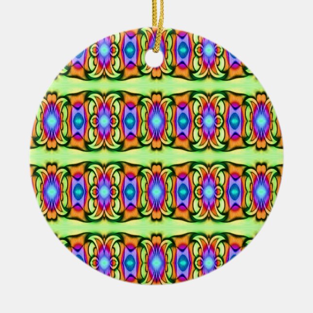 colourful pattern ceramic ornament (Front)