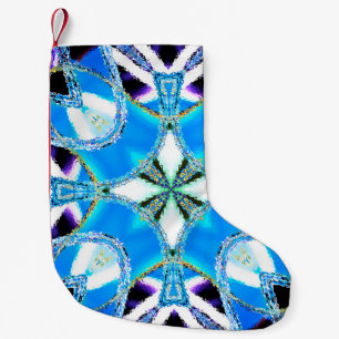 Colourful pattern, ceramic tiles and designabstrac small christmas stocking