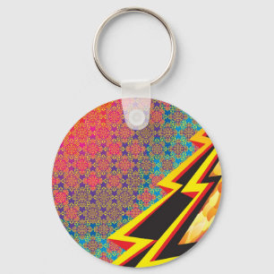 Colourful Pattern Creation "Flash Gordon" Keychain
