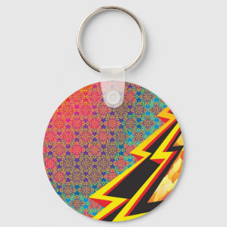 Colourful Pattern Creation "Flash Gordon" Keychain