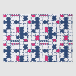 Colourful pattern , elegant , blue plaid , blue an tissue paper