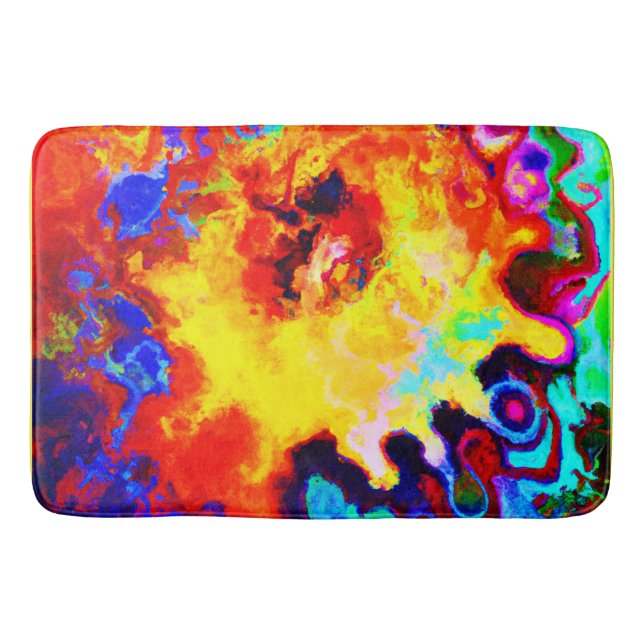 Colourful Pattern Explosion Bath Mat (Front)