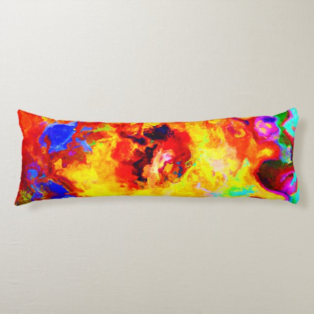 Colourful Pattern Explosion Body Pillow (Front)