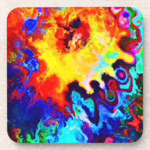 Colourful Pattern Explosion Coaster