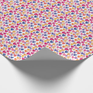 colourful pattern for valentine's day with hearts wrapping paper