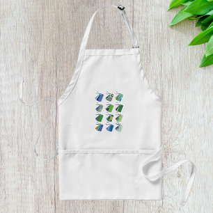Colourful Pattern Gift Tags Set Standard Apron