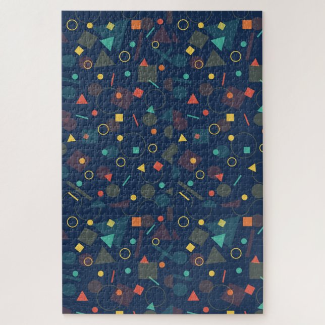 Colourful pattern impossible  jigsaw puzzle (Vertical)