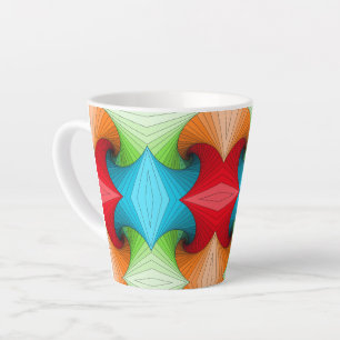 colourful pattern latte mug
