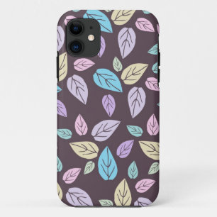 colourful pattern leaves iPhone 11 case
