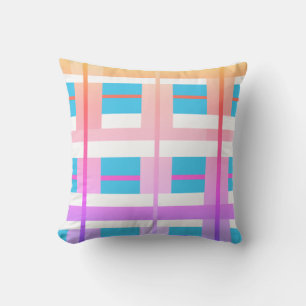 Colourful Pattern Line Stripes Throw Pillow Cushio
