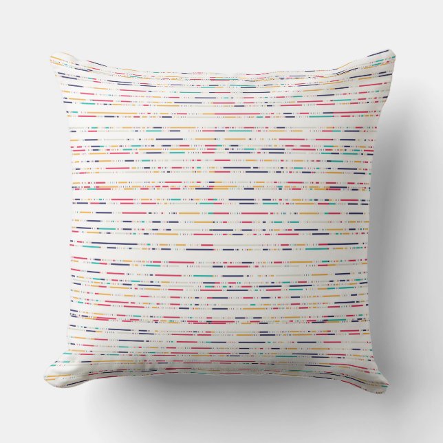 Colourful pattern modern minimal throw pillow (Front)
