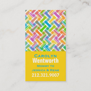 Colourful Pattern Mommy Networking Card