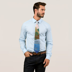 colourful pattern of landscape abstract art tie