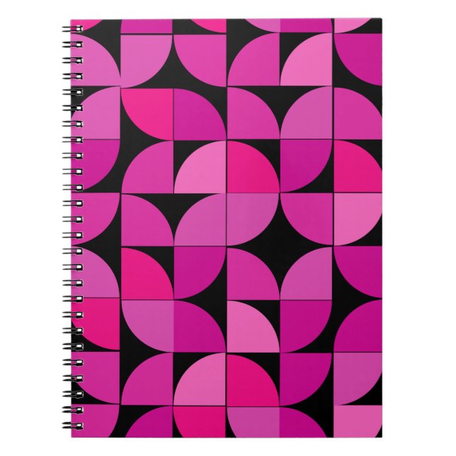 Colourful Pattern, Pink, Rose, Floral Pattern      Notebook (Front)