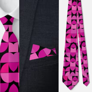 Colourful Pattern, Pink, Rose, Floral Pattern Tie