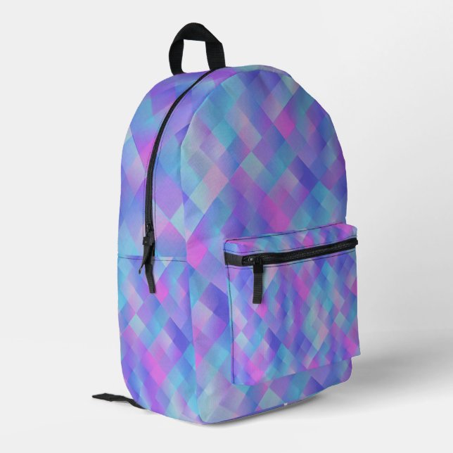 Colourful Pattern Printed Backpack (Back Corner Left)