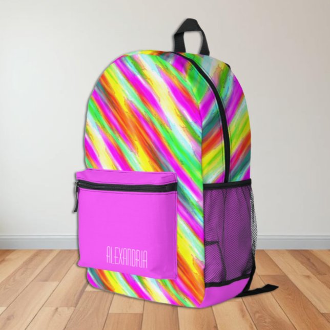 Colourful Pattern Printed Backpack (Creator Uploaded)