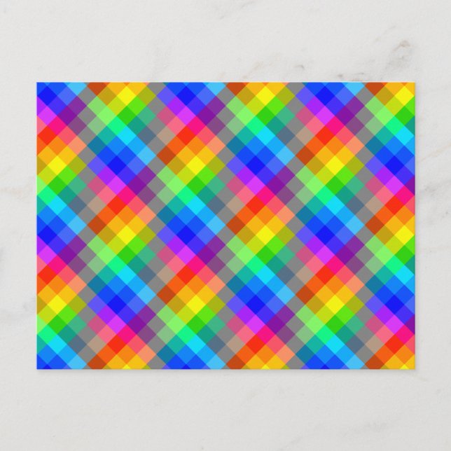Colourful pattern. Rainbow Colours. Postcard (Front)
