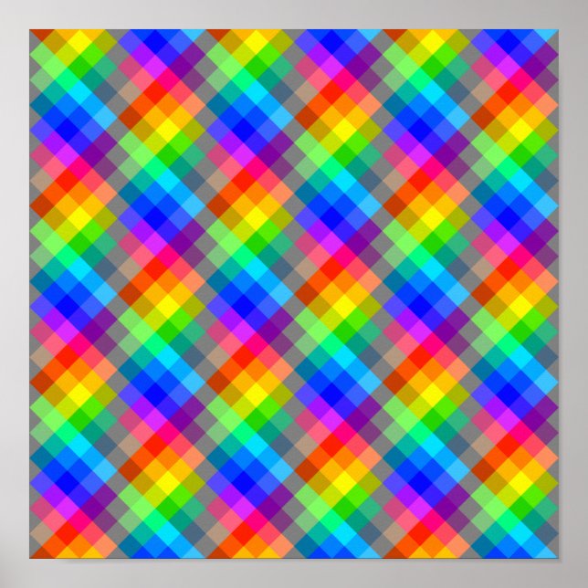 Colourful pattern. Rainbow Colours. Poster (Front)