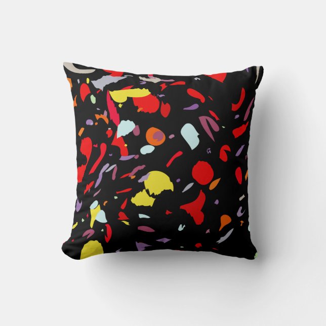 Colourful Pattern Throw Pillow (Front)