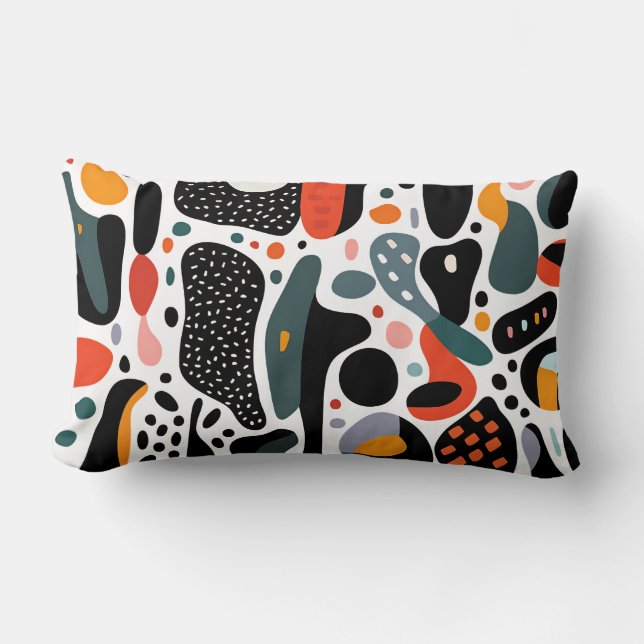 Colourful Pattern Throw Pillow (Front)