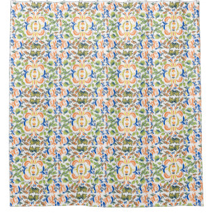 Colourful pattern Victorian Britian floral green