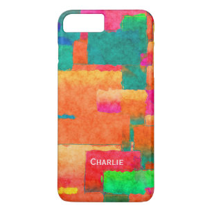 Colourful Pattern with Personalised Name iPhone 8 Plus/7 Plus Case